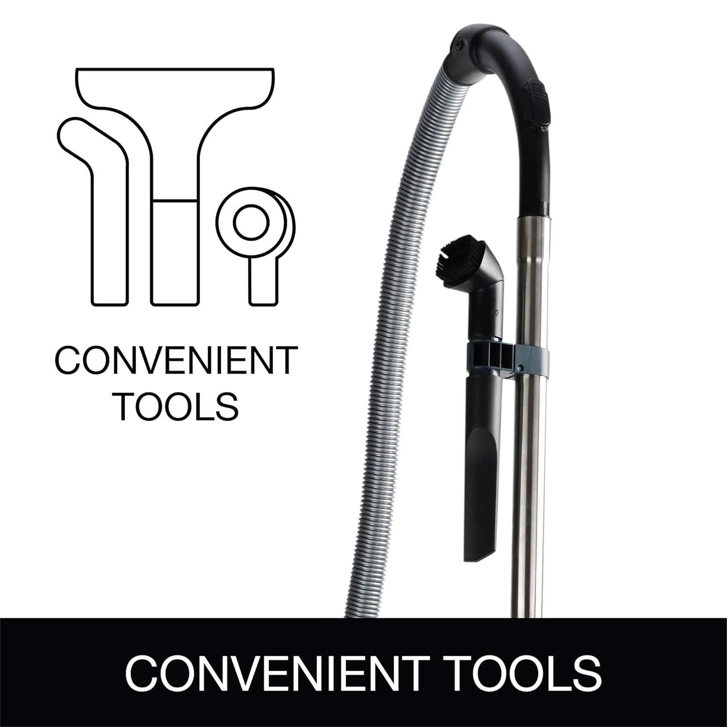 Sanitaire SC3700A Quiet Clean Canister Vacuum, Red/Black, 9.0 Amp, 11" Cleaning Path 6 Sanitaire SC3700A Quiet Clean Canister Vacuum, Red/Black, 9.0 Amp, 11" Cleaning Path - Image 4