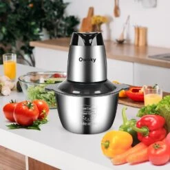 Food Processors Electric, Meat Grinder 2L Stainless Steel Meat Blender Food Chopper For Meat, Onion, Vegetables With 2pcs Bi-Level Blades, 2 Speed, 500W, 8 Cup (Meat Grinder With Single Bowl) -Small Appliance Store 71cvGlGO0LL. AC SL1500