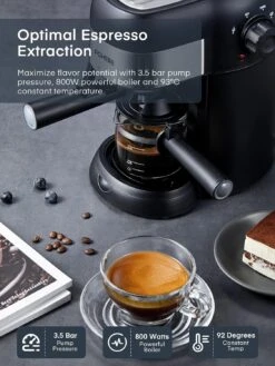 FOHERE Steam Espresso Machine, 3.5 Bar 4 Cup, Professional Compact Espresso And Cappuccino Maker With Milk Frother And Carafe For Coffee, Latte And Mocha -Small Appliance Store 71dNk22eRfL. AC SL1500