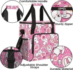 Cfpolar Coffee Maker Carrying Bag Rabbit Pink Bunny Travel Coffee Machine Bag Carrying Organizer Case Portable Single Serve Coffee Brewer Tote Bag Storage Bag For Camping Picnic -Small Appliance Store 71eWihr1sxL. AC SL1200