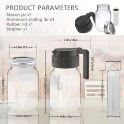 UineHiot Cold Brew Coffee Maker (BLACK) -Small Appliance Store 71excez4yOL. AC SL1500