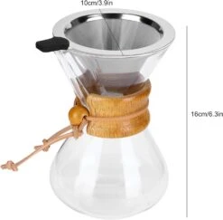 Atyhao Coffee Maker High-Temperature Resistant Glass Coffee Drip Brewing Pot With Stainless Steel Filter(400ml) 13 Atyhao Coffee Maker High-Temperature Resistant Glass Coffee Drip Brewing Pot With Stainless Steel Filter(400ml) -Small Appliance Store 71fYzQITiOL. AC SL1500