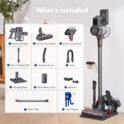 Maircle S3 Mate Cordless Stick Vacuum Cleaner/w 210AW Fade-Free Suction, XL Dust Cup, Anti-Tangle, Lightweight Handheld Vac For Hard Floor, Carpet, Pet Hair, W LED Headlights, Charging Dock 16 Maircle S3 Mate Cordless Stick Vacuum Cleaner/w 210AW Fade-Free Suction, XL Dust Cup, Anti-Tangle, Lightweight Handheld Vac For Hard Floor, Carpet, Pet Hair, W LED Headlights, Charging Dock -Small Appliance Store 71glivcyu4L. AC SL1500