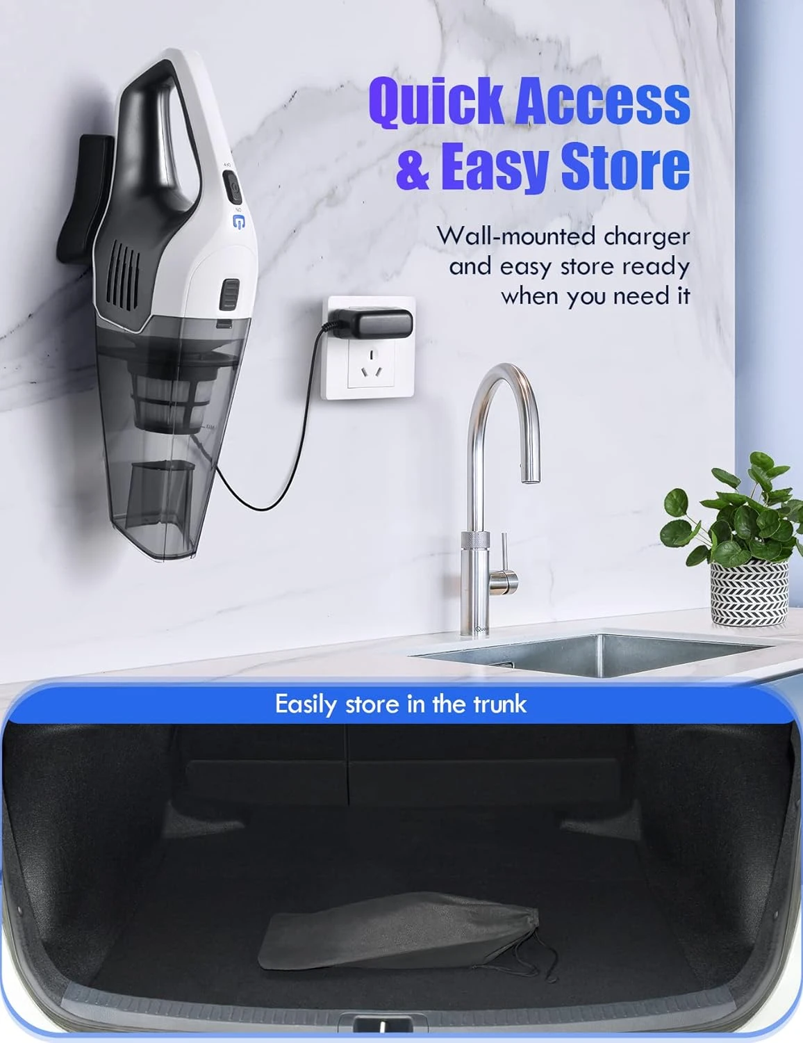 Handheld Vacuum 8000Pa, Wall-Mounted Rechargeable Powerful Hand-held Cordless Vacuum Cleaner With 30min Runtime, 3H Quick Charge Multipurpose Lightweight Hand Vacuum For Dust Carpet Stair Pet Hair 9 Handheld Vacuum 8000Pa, Wall-Mounted Rechargeable Powerful Hand-held Cordless Vacuum Cleaner With 30min Runtime, 3H Quick Charge Multipurpose Lightweight Hand Vacuum For Dust Carpet Stair Pet Hair - Image 7
