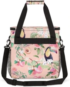 Cfpolar Coffee Maker Carrying Bag Toucans Peach Travel Coffee Machine Bag Carrying Organizer Case Portable Single Serve Coffee Brewer Tote Bag Storage Bag For Camping Picnic -Small Appliance Store 71iA30Sl9RL. AC SL1200