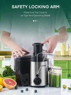 Juicer Machines, HOUSNAT Juicer Whole Fruit And Vegetables With 3-Speed Setting, Upgraded Version 400 W Motor Quick Juicing, Cleaning Brush And Juicing Recipe Included -Small Appliance Store 71jCMePVBL. AC SL1500