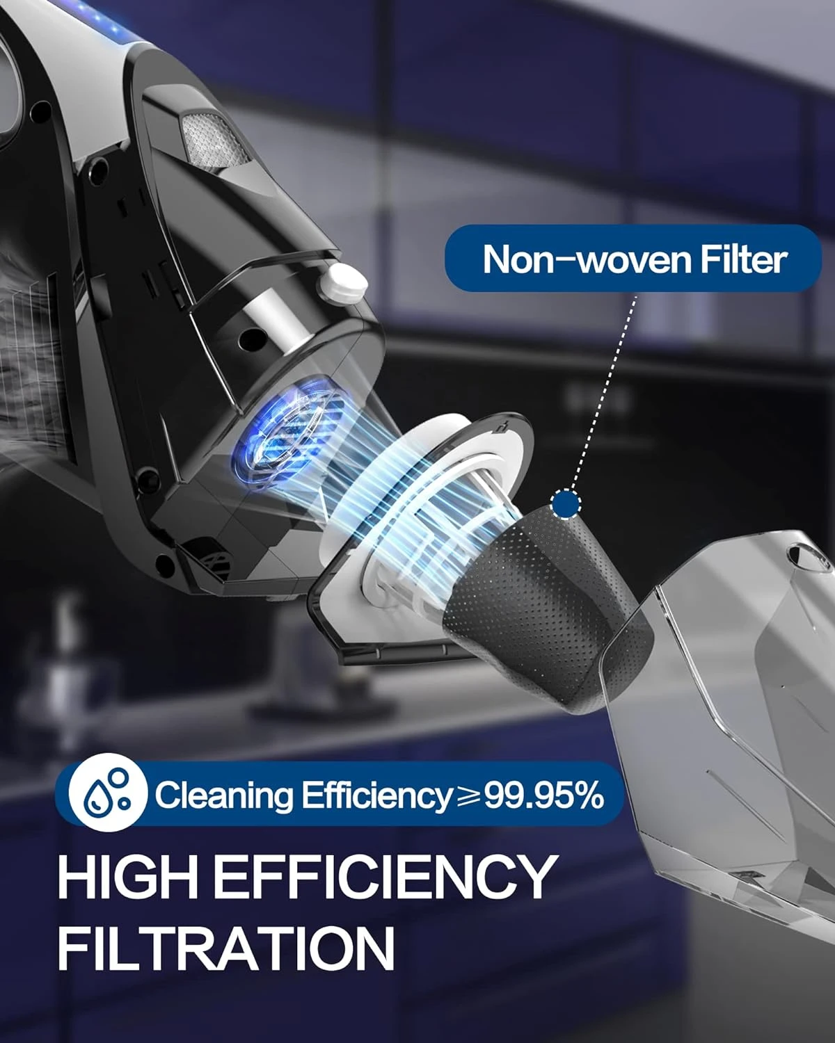 Hihhy Handheld-Vacuum Car-Vacuum Cordless-Cleaner Rechargeable - 9000Pa Powerful Portable Mini Hand Vac With LED Light, Lightweight Hand Held For Home And Car 6 Hihhy Handheld-Vacuum Car-Vacuum Cordless-Cleaner Rechargeable - 9000Pa Powerful Portable Mini Hand Vac With LED Light, Lightweight Hand Held For Home And Car - Image 4