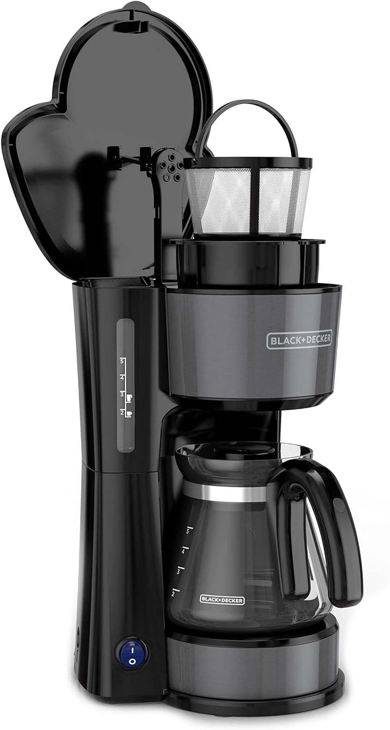 Black & Decker BLACK+DECKER™ 4-in-1 5-Cup* Coffee Station Coffeemaker, Black Stainless Steel 4 Black & Decker BLACK+DECKER™ 4-in-1 5-Cup* Coffee Station Coffeemaker, Black Stainless Steel - Image 2