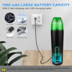 HAWTONG Handheld Vacuum Cordless, 3 Gear Car Vacuum Cleaner High Power With Air Blower, 7500mAh Rechargeable Mini Vacuum Cleaner With 12000PA Powerful Suction For Home Car Office Pet Hair Electronics -Small Appliance Store 71lMG1KlxOL. AC SL1500