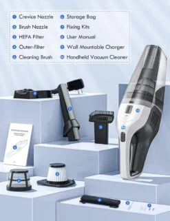 Handheld Vacuum 8000Pa, Wall-Mounted Rechargeable Powerful Hand-held Cordless Vacuum Cleaner With 30min Runtime, 3H Quick Charge Multipurpose Lightweight Hand Vacuum For Dust Carpet Stair Pet Hair 17 Handheld Vacuum 8000Pa, Wall-Mounted Rechargeable Powerful Hand-held Cordless Vacuum Cleaner With 30min Runtime, 3H Quick Charge Multipurpose Lightweight Hand Vacuum For Dust Carpet Stair Pet Hair -Small Appliance Store 71m9LHZZs7L. AC SL1500