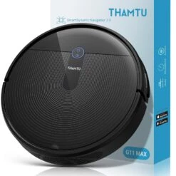 Thamtu G11 Max Robotic Vacuum Cleaner With Smart Dynamic Navigation, 2500Pa Suction Powerful Robot Vacuums, APP Control For Pet Hair, Hard Floor And Medium-Pile Carpet
