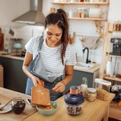 Bear Food Processor, Electric Food Chopper With 2 Glass Bowls (8 Cup+2.5 Cup), 400W Power Grinder With 2 Sets Stainless Steel Blades, 2 Speed For Meat, Vegetables, And Baby Food -Small Appliance Store 71nepptkriL. AC SL1500