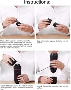 Portable Espresso Machine, USB Electric Coffee Machine And Self Heating Compact Coffee Brewer And Car Cigarette Lighter Power Ply Cable For Home Car Offices Camping Hiking -Small Appliance Store 71nvsLP2xOL. AC SL1500 1