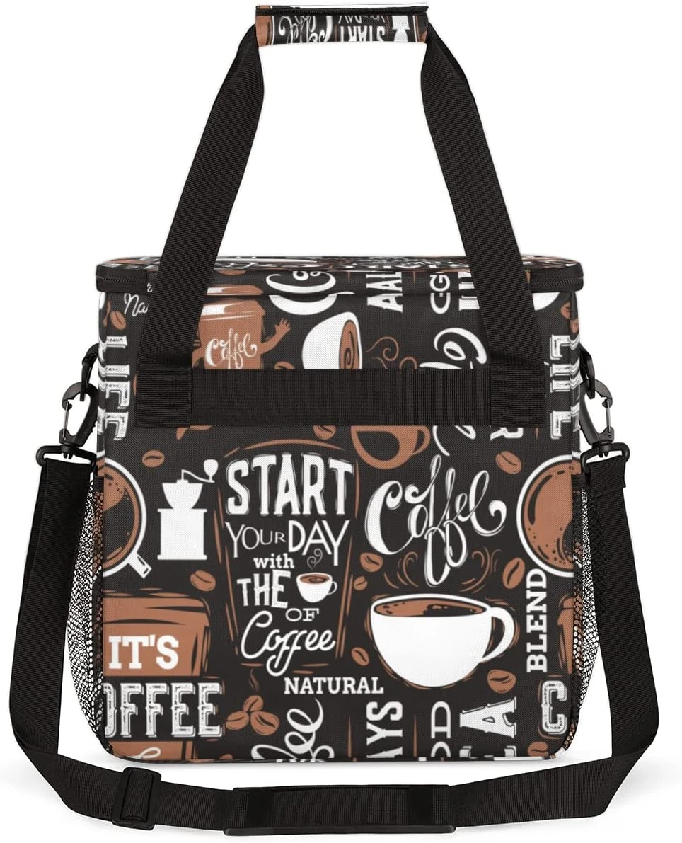 Cfpolar Grey Start Your Day With Coffee Coffee Maker Carrying Bag, Waterproof Coffee Maker Travel Storage Bag, Portable Coffee Machine Tote Bag Case With Shoulder Strap For Single Serve Coffee Maker 7 Cfpolar Grey Start Your Day With Coffee Coffee Maker Carrying Bag, Waterproof Coffee Maker Travel Storage Bag, Portable Coffee Machine Tote Bag Case With Shoulder Strap For Single Serve Coffee Maker - Image 5