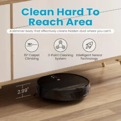 ROPVACNIC Robot Vacuum Cleaner With 3000Pa Cyclone Suction, APP/Voice/Remote Control, Automatic Self-Charging Robotic Vacuum, Scheduled Cleaning, Ideal For Pet Hair, Hard Floor, Low Carpet 11 ROPVACNIC Robot Vacuum Cleaner With 3000Pa Cyclone Suction, APP/Voice/Remote Control, Automatic Self-Charging Robotic Vacuum, Scheduled Cleaning, Ideal For Pet Hair, Hard Floor, Low Carpet -Small Appliance Store 71ppNITtxhL. AC SL1500