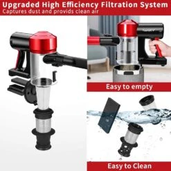 Iwoly Cordless Vacuum Cleaner Rechargeable With 2200mAh Detachable Battery, 18000Pa Cyclone Vacuum With HEPA Filter, Lightweight Portable Handheld Stick Vacuum For Hard Floor Car Cleaning 12 Iwoly Cordless Vacuum Cleaner Rechargeable With 2200mAh Detachable Battery, 18000Pa Cyclone Vacuum With HEPA Filter, Lightweight Portable Handheld Stick Vacuum For Hard Floor Car Cleaning -Small Appliance Store 71prLeneoGL. AC SL1500