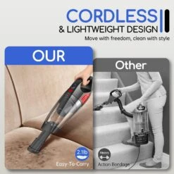 BSRCO Handheld Vacuum Cordless Rechargeable Car Vacuum 9000PA, Lightweight Portable Hand Vacuum, Hand Held Vacuum With 500ML Dustbin, Dust Busters Cordless Rechargeable Mini Vacuum For Car/Home 15 BSRCO Handheld Vacuum Cordless Rechargeable Car Vacuum 9000PA, Lightweight Portable Hand Vacuum, Hand Held Vacuum With 500ML Dustbin, Dust Busters Cordless Rechargeable Mini Vacuum For Car/Home -Small Appliance Store 71pv7eIKoKL. AC SL1500