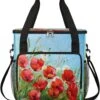 Cfpolar Coffee Maker Carrying Bag Floral Flower Poppy Travel Coffee Machine Bag Carrying Organizer Case Portable Single Serve Coffee Brewer Tote Bag Storage Bag For Camping Picnic -Small Appliance Store 71pxr598PlL. AC SL1200