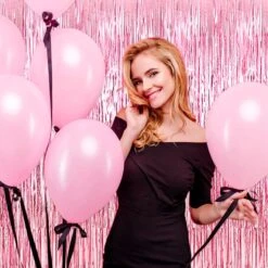 3 Pack Foil Fringe Curtains Backdrop, 3.28Ft X 8.2Ft Metallic Tinsel Foil Fringe Streamer Curtains For Photo Booth, Christmas, Halloween, Birthday, Wedding Party Decorations(Pink) -Small Appliance Store 71qEB22RWcL. AC SL1500