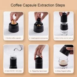 VTOSEN Portable Hand Press Coffee Machine - Mini Coffee Powder Capsule Maker Set For Outdoor Car - Espresso Maker, Camping Coffee Makers - Compact Coffee Maker -Small Appliance Store 71qekc1CNCL. AC SL1500