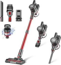 Cordless Vacuum Cleaner, Vacuum Cleaners For Home With 80000 RPM High-Speed Brushless Motor, Super Suction, 5 Stages High Efficiency Filtration, Up To 30 Mins Runtime Vacuum Cleaner For Hardwood Floor