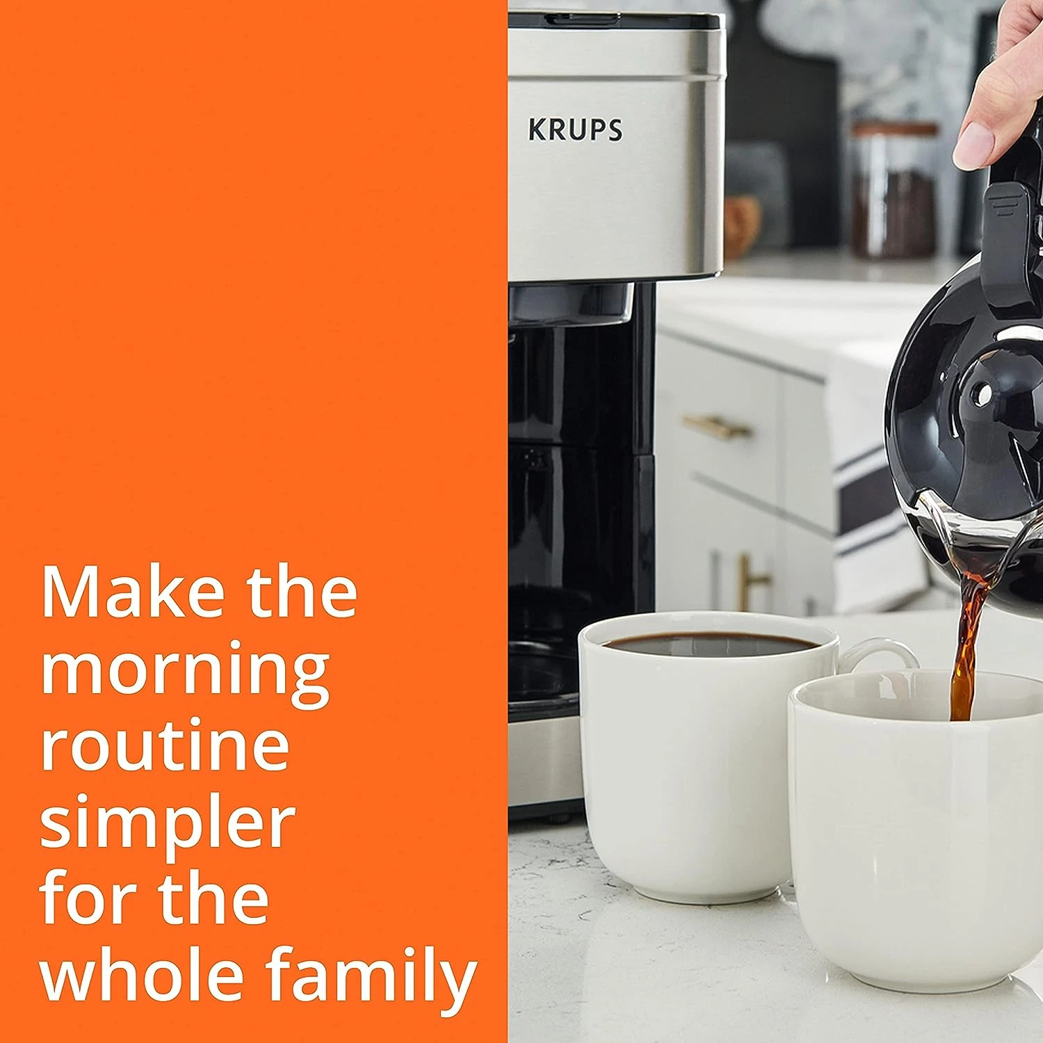 Krups Simply Brew Stainless Steel Drip Coffee Maker 5 Cup 650 Watts Coffee Filter, Drip Free, Dishwasher Safe Pot, Compact Silver And Black 5 Krups Simply Brew Stainless Steel Drip Coffee Maker 5 Cup 650 Watts Coffee Filter, Drip Free, Dishwasher Safe Pot, Compact Silver And Black - Image 3