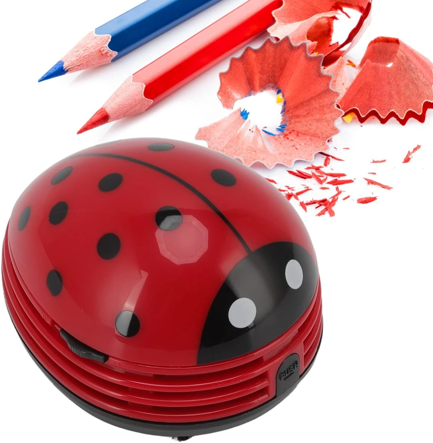 Fdit Mini Desktop Vacuum Cleaner Portable Beetle Vacuum Paper Handheld Ladybug Sweeper Crumb Ladybird For Cartoon Red Ladybird Scraper 10 Fdit Mini Desktop Vacuum Cleaner Portable Beetle Vacuum Paper Handheld Ladybug Sweeper Crumb Ladybird For Cartoon Red Ladybird Scraper - Image 8