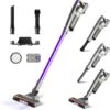 YOOZ Cordless Vacuum Cleaner 6 In 1 Handheld Vacuum Cleaner Ultra Light, 24Kpa Powerful Suction With LED Headlight Stick Vacuum Cleaner Cordless For Carpet And Hard Floor, Pet Hair (Purple) -Small Appliance Store 71rtdJsCuGL. AC SL1500