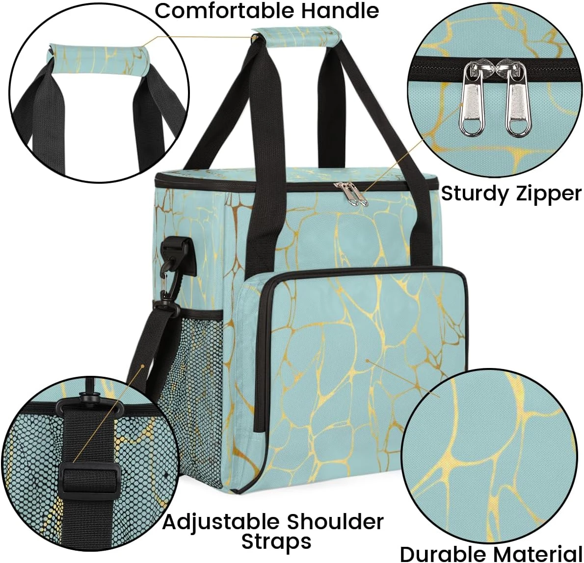 Cfpolar Coffee Maker Carrying Bag Shining Texture Of Marble Travel Coffee Machine Bag Carrying Organizer Case Portable Single Serve Coffee Brewer Tote Bag Storage Bag For Camping Picnic 9 Cfpolar Coffee Maker Carrying Bag Shining Texture Of Marble Travel Coffee Machine Bag Carrying Organizer Case Portable Single Serve Coffee Brewer Tote Bag Storage Bag For Camping Picnic - Image 7