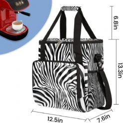 Cfpolar Coffee Maker Carrying Bag Abstract Animal Zebra Pattern Travel Coffee Machine Bag Carrying Organizer Case Portable Single Serve Coffee Brewer Tote Bag Storage Bag For Camping Picnic -Small Appliance Store 71s1w3K7q7L. AC SL1200