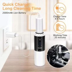 XREXS Handheld Vacuum Cordless, Portable Hand Held Car Vacuum Cleaner With High Power, Rechargeable Mini Vacuum For Home Office Pet Hair Cleaning, 8000Pa Strong Suction, Lightweight And Quick Charge -Small Appliance Store 71sqN5bF L. AC SL1500