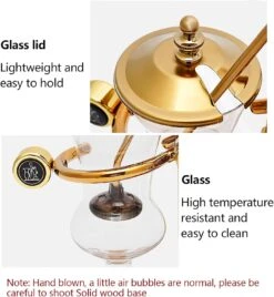 YIYIONCE Vintage Style Siphon Coffee Maker Set Luxury Royal Family Balance Syphon Siphon Coffee Maker, 15oz Belgian/Belgium Retro Design Coffee Machine For Coffee Shop, Bar Or Home Use(Gold)| US STOCK -Small Appliance Store 71suIfCFakL. AC SL1500