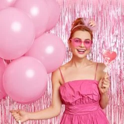 3 Pack Foil Fringe Curtains Backdrop, 3.28Ft X 8.2Ft Metallic Tinsel Foil Fringe Streamer Curtains For Photo Booth, Christmas, Halloween, Birthday, Wedding Party Decorations(Pink) -Small Appliance Store 71tw4M9pWFL. AC SL1500