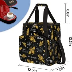 Cfpolar Coffee Maker Carrying Bag Sweet Bee Travel Coffee Machine Bag Carrying Organizer Case Portable Single Serve Coffee Brewer Tote Bag Storage Bag For Camping Picnic -Small Appliance Store 71uviNRWLlL. AC SL1200