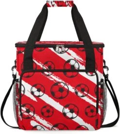 Cfpolar Coffee Maker Carrying Bag Football Soccer Ball Sport Travel Coffee Machine Bag Carrying Organizer Case Portable Single Serve Coffee Brewer Tote Bag Storage Bag For Camping Picnic