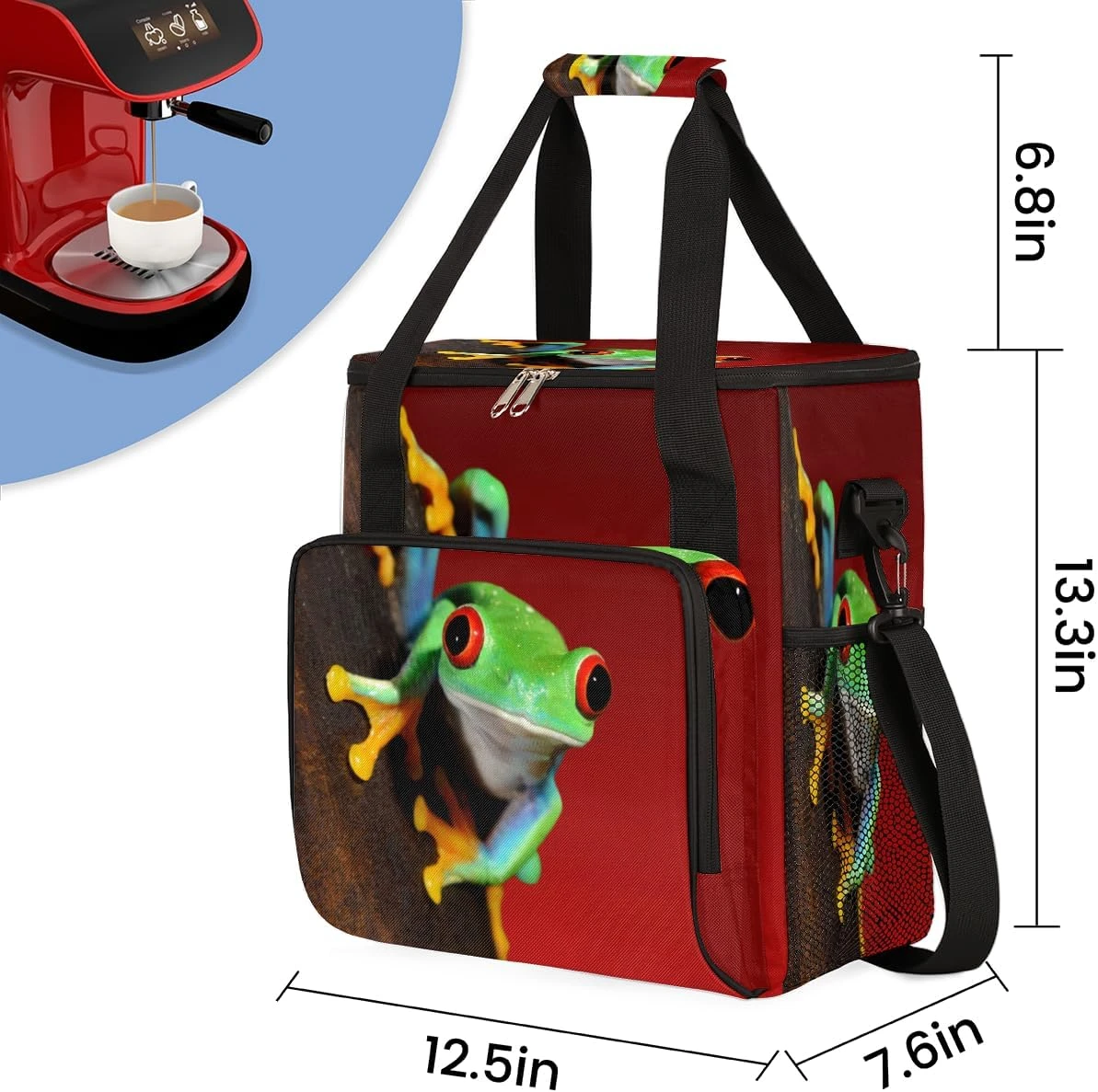 Cfpolar Coffee Maker Carrying Bag Frog Travel Coffee Machine Bag Carrying Organizer Case Portable Single Serve Coffee Brewer Tote Bag Storage Bag For Camping Picnic 5 Cfpolar Coffee Maker Carrying Bag Frog Travel Coffee Machine Bag Carrying Organizer Case Portable Single Serve Coffee Brewer Tote Bag Storage Bag For Camping Picnic - Image 3