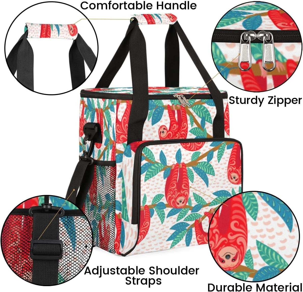 Cfpolar Coffee Maker Carrying Bag Cute Red Sloth Tree Branch Travel Coffee Machine Bag Carrying Organizer Case Portable Single Serve Coffee Brewer Tote Bag Storage Bag For Camping Picnic 9 Cfpolar Coffee Maker Carrying Bag Cute Red Sloth Tree Branch Travel Coffee Machine Bag Carrying Organizer Case Portable Single Serve Coffee Brewer Tote Bag Storage Bag For Camping Picnic - Image 7