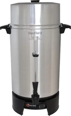West Bend 33600 Coffee Urn Commercial Highly-Polished Aluminum NSF Approved Features Automatic Temperature Control Large Capacity With Fast Brewing And Easy Clean Up, 100-Cup, Silver -Small Appliance Store 71x6wzpLdL. AC SL1500