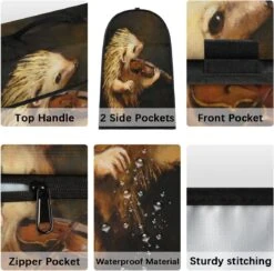 Bardic Hedgehog With Violin Coffee Machine Dust Cover Animal Hedgehogs Stand Mixer Dust Cover Stand Mixer Cover Waterproof,Easy To Clean,Multi-Pocket -Small Appliance Store 71xIyCqZjL. AC SL1200