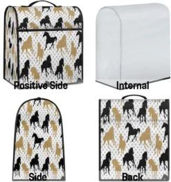 Bardic Horse Seamless Pattern Coffee Machine Dust Cover Animal Horses Stand Mixer Dust Cover Stand Mixer Cover Waterproof,Easy To Clean,Multi-Pocket -Small Appliance Store 71xt313j0kL. AC SL1200