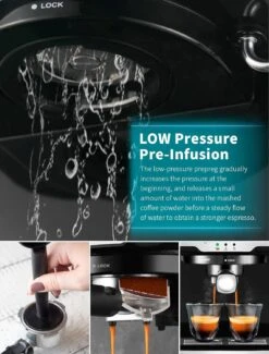 Gevi Espresso Machine 15 Bar Pump Pressure, Cappuccino Coffee Maker With Milk Foaming Steam Wand For Latte, Mocha, Cappuccino, 1.5L Water Tank, 1100W, Black3 14 Gevi Espresso Machine 15 Bar Pump Pressure, Cappuccino Coffee Maker With Milk Foaming Steam Wand For Latte, Mocha, Cappuccino, 1.5L Water Tank, 1100W, Black3 -Small Appliance Store 71z2A2F1LXL. AC SL1500