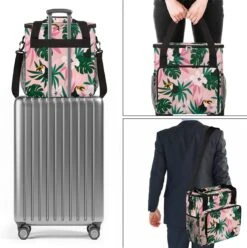 Cfpolar Flowers Leaf Coffee Maker Carrying Bag, Tropic Parrot Waterproof Travel Storage Bag, Portable Coffee Machine Tote Bag With Shoulder Strap For Single Serve Coffee Maker -Small Appliance Store 71zJ QMGfL. AC SL1200