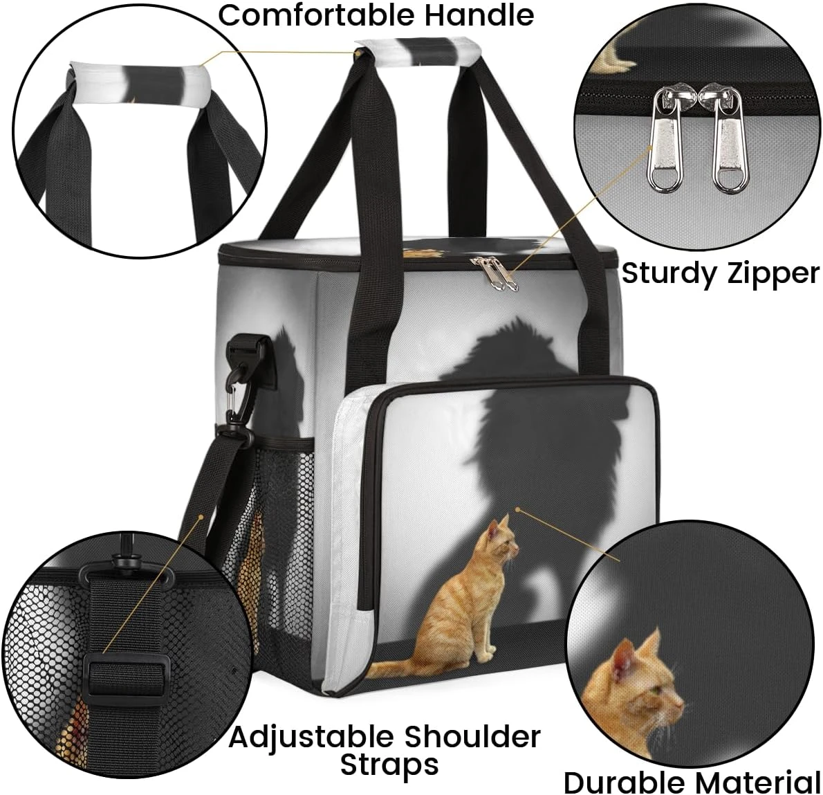 Cfpolar Coffee Maker Carrying Bag Cat Lion Shadow Travel Coffee Machine Bag Carrying Organizer Case Portable Single Serve Coffee Brewer Tote Bag Storage Bag For Camping Picnic 9 Cfpolar Coffee Maker Carrying Bag Cat Lion Shadow Travel Coffee Machine Bag Carrying Organizer Case Portable Single Serve Coffee Brewer Tote Bag Storage Bag For Camping Picnic - Image 7