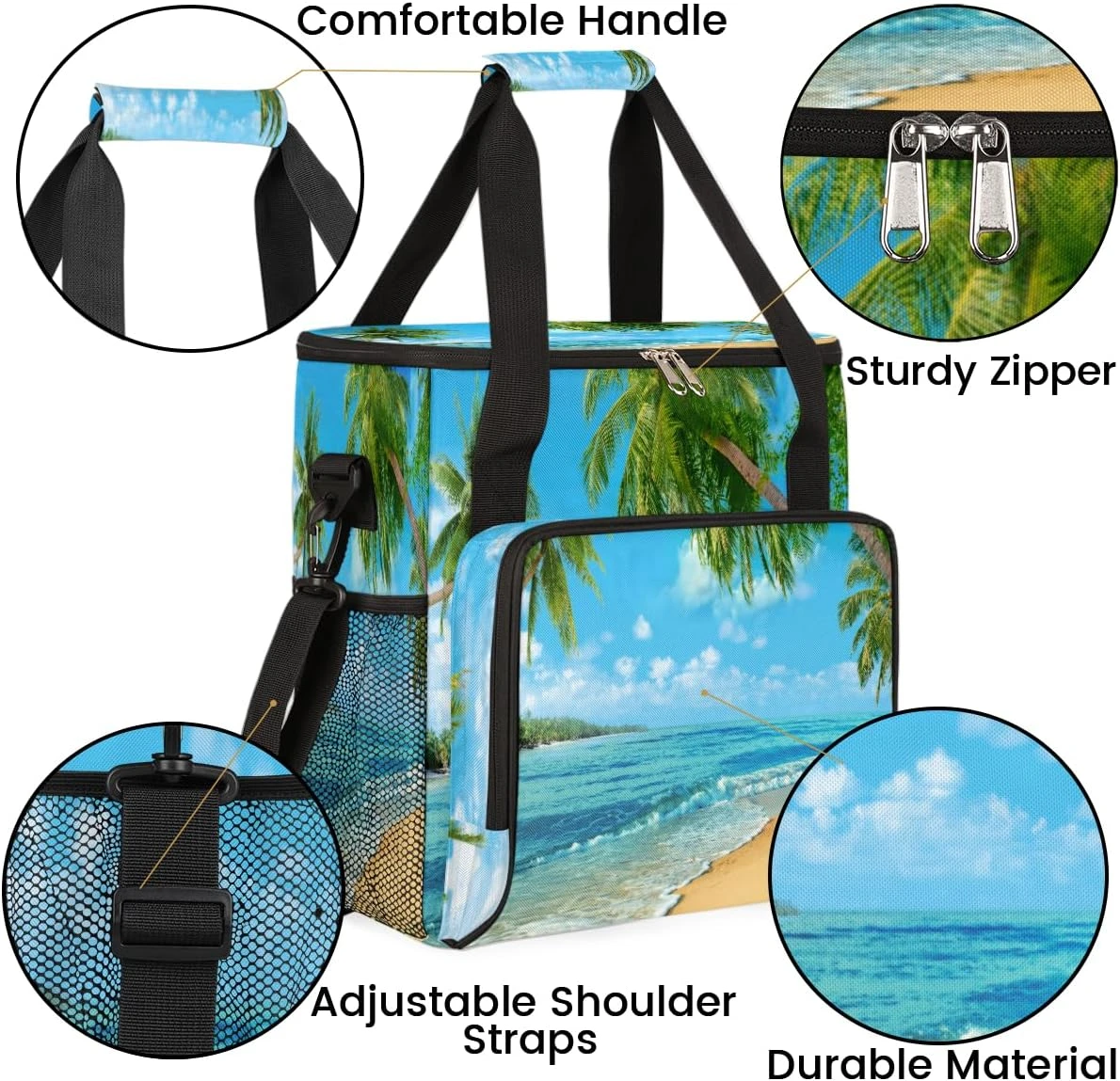 Cfpolar Coffee Maker Carrying Bag Beach Sandy Palm Tree Travel Coffee Machine Bag Carrying Organizer Case Portable Single Serve Coffee Brewer Tote Bag Storage Bag For Camping Picnic 9 Cfpolar Coffee Maker Carrying Bag Beach Sandy Palm Tree Travel Coffee Machine Bag Carrying Organizer Case Portable Single Serve Coffee Brewer Tote Bag Storage Bag For Camping Picnic - Image 7