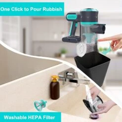 Foppapedretti Cordless Vacuum Cleaner, 6 In 1 Multifunction Cordless Stick Vacuum, 2200mAh Vacuum Cleaner Rechargeable, Lightweight Vacuum Cleaner Hardwood Floor Pet Hair Home Rd08 -Small Appliance Store 810tRvwfAsL. AC SL1500