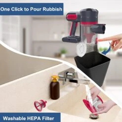 Foppapedretti Cordless Vacuum Cleaner, Cordless Vacuum With 25Kpa Super Suction, 210W Brushless Motor, Up To 35 Mins Runtime Lightweight Handheld Vacuum Cleaner For Hardwood Floor Carpet Pet Hair 13 Foppapedretti Cordless Vacuum Cleaner, Cordless Vacuum With 25Kpa Super Suction, 210W Brushless Motor, Up To 35 Mins Runtime Lightweight Handheld Vacuum Cleaner For Hardwood Floor Carpet Pet Hair -Small Appliance Store 812QckKiqqL. AC SL1500