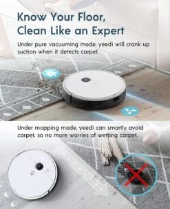 Yeedi Vac Station Robot Vacuum And Mop - Self Emptying 3-in-1 Cleaner,200-Min Runtime,3000Pa Suction, Smart Mapping, Carpet Detection, Alexa Compatible, Wi-Fi Connected -Small Appliance Store 814jOv 3AaL. AC SL1500