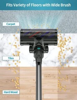 Voweek Cordless Vacuum Cleaner, Lightweight Stick Vacuum Cleaner With Powerful Suction, Detachable Battery, Self-Standing, 1.3L Dust Cup, 4 In 1 Handheld Vacuum For Home Hard Floor Carpet Pet Hair -Small Appliance Store 816 dFMyPEL. AC SL1500