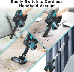 INSE Cordless Vacuum Cleaner, Lightweight Cordless Stick Vacuum With 2200mAh Battery, 6 In1 Versatile Rechargeable Vacuum Up To 45mins Runtime, Quiet Vacuum Cleaner For Hard Floor Pet Hair Home Car 13 INSE Cordless Vacuum Cleaner, Lightweight Cordless Stick Vacuum With 2200mAh Battery, 6 In1 Versatile Rechargeable Vacuum Up To 45mins Runtime, Quiet Vacuum Cleaner For Hard Floor Pet Hair Home Car -Small Appliance Store 819eKTj8D L. AC SL1500