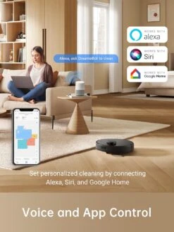 Dreametech D9 Max Robot Vacuum And Mop Combo, LiDAR Navigation, 4000Pa Strong Suction Power, 180mins Runtime, 2-in-1 Sweep And Mop, Compatible With Alexa -Small Appliance Store 81CQCUVLkgL. AC SL1500